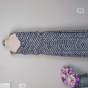 Calvin Klein Black/White Maxi Dress